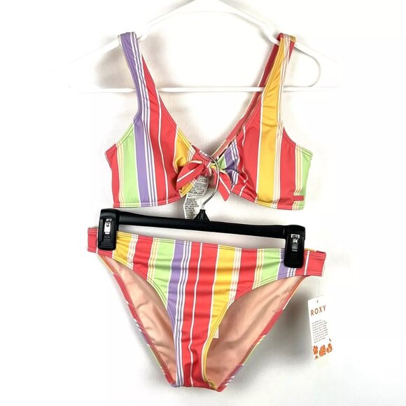 Roxy Girl’s Two Piece Bikini Swimsuit Set Size 16